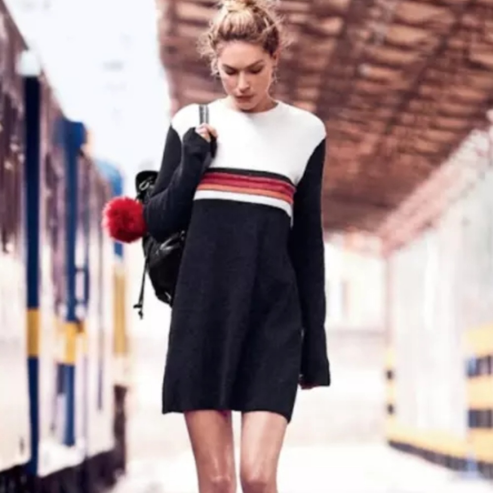 Free People Colorblock Mini Dress